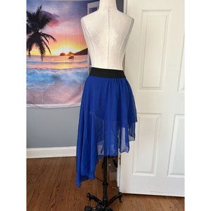 Sensational Collection blue asymmetrical skirt SMALL